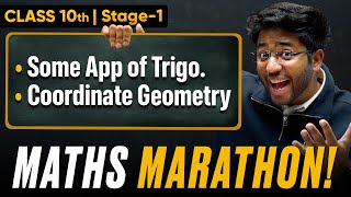 Class 10th Maths Maha Marathon  Some App of Trigonometry amp Coord Geometry 🔥  Shobhit Nirwan [upl. by Malka]