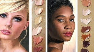 Color Mixing Oil Paint  How I Paint Realistic Skin Tones [upl. by Setiram411]