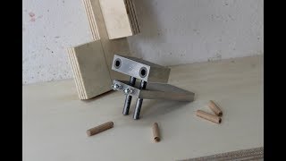 dima per spinatura legno fai da te homemade doweling jig [upl. by Nilat]