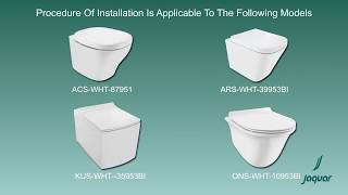 Wall Mounted Commode fitting  How to install Jaquar wall hanging WC  Jaquar [upl. by Wilek]