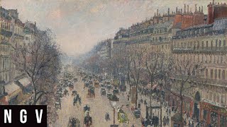 Camille Pissarro’s Boulevard Montmartre Morning Cloudy Weather [upl. by Narej]