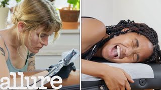 Getting My First Tattoo In 8 Steps  Ive Never Tried  Allure [upl. by Goodrich]