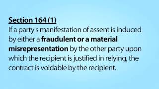 23 Contracts Misrepresentation [upl. by Kylie]