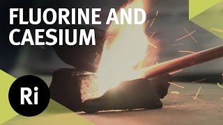 Reacting Fluorine with Caesium  First Time on Camera [upl. by Imoin]