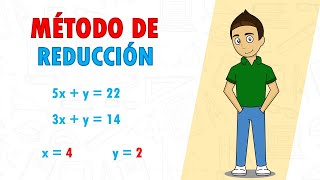 RESOLVER SISTEMAS DE ECUACIONES MÉTODO DE REDUCCIÓN O SUMA Y RESTA Super fácil  Para principiantes [upl. by Enirahtac774]