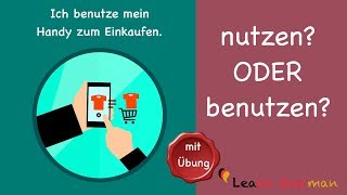 Common Mistakes in German  nutzen oder benutzen  Learn German  A1  A2 [upl. by Gussi]