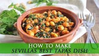 Spanish Spinach and Chickpeas  Espinacas con Garbanzos Recipe [upl. by Massiw395]