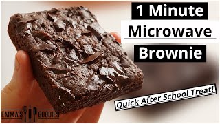 1 Minute Microwave BROWNIE  The EASIEST Chocolate Brownie Recipe [upl. by Curcio]