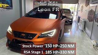 Seat Leon FR DSG 15 TSI Stage 1  185hp 330nm  50  200 kmh  RSA Motorsports Tune [upl. by Ysnil]