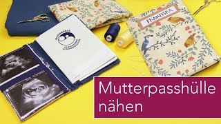 Mutterpasshülle mit Fächern nähen 🤰🤔 👶 [upl. by Aynotel941]