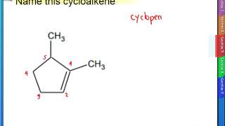 Naming of cycloalkene [upl. by Ahsertal]