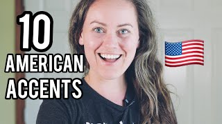 10 American Accents Imitation Examples [upl. by Tenrag]