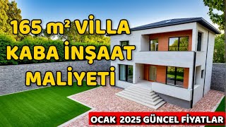 165 M2 VİLLA KABA İNŞAAT MALİYETİ [upl. by Aznaed902]