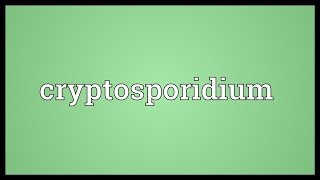 Cryptosporidium Meaning [upl. by Steen662]