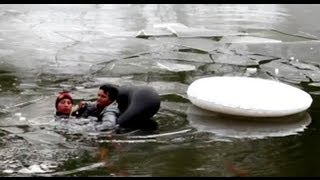 Dramatic Rescue on Ice Sledding Excursion Goes Wrong [upl. by Blayne]