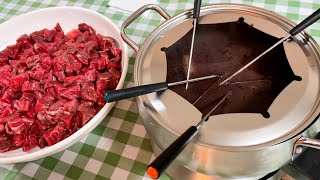 ✅ Meat fondue complete recipe [upl. by Aimik]