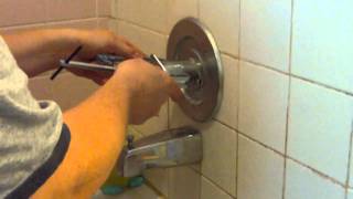 How to Remove a Stuck Shower Faucet Handle [upl. by Sucramed]