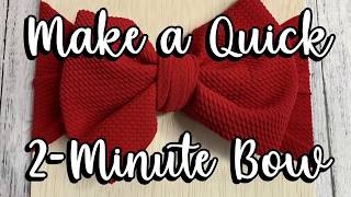 DIY  Quick 2 Minute Bow Headwrap  How To Make A Baby Bow Headwrap  Mommy’s Creations [upl. by Snej661]