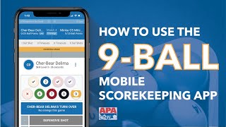 How to Use the APA 9Ball Mobile Scorekeeping App [upl. by Yregram845]