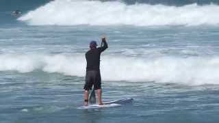 SUP Surf Instruction  How to Paddle Through Breaking Waves [upl. by Bainter]