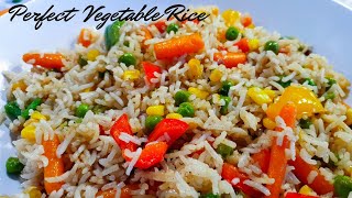 How to make the Perfect Vegetable Rice  Simple Vegetable Rice Recipe [upl. by Vtarj]