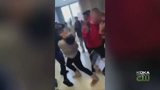 Fight Breaks Out In Hallway Of Highlands High School [upl. by Eecyac]