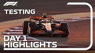 Day 1 Highlights  F1 PreSeason Testing 2024 [upl. by Nauqe]