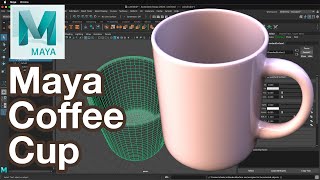 Maya Tutorial Model a Coffee Cup [upl. by Adnamra287]