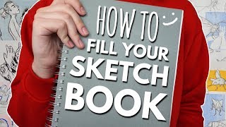 10 Ways to Fill Your Sketchbook  mini Sketchbook Tour [upl. by Spancake]