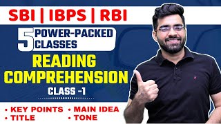 Class1 Reading Comprehension Set 1  Target SBI IBPS RBI  Tarun Grover [upl. by Aisiat]