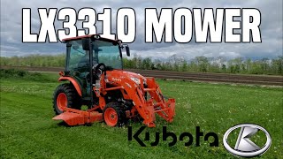 Mowing with Kubota LX3310 HST Cab [upl. by Aihsatan620]