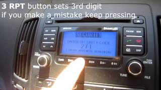 Setting the Radio code on a Hyundai I30 [upl. by Verada]