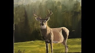 How to Paint a DEER in Acrylics Real time tutorial walk through [upl. by Ammadis]