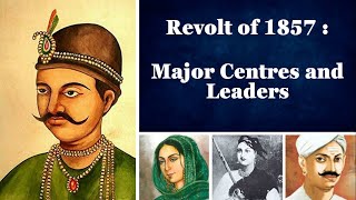 Leaders of 1857 Revolt 1857 Revolt LeadersFirst War of Indian independence Centers of 1857 Revolt [upl. by Schnapp]