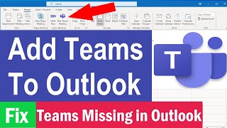 Teams Meeting Button Missing in Outlook  How To Add Microsoft Teams To Outlook TeamsMeetingAddin [upl. by Lap]