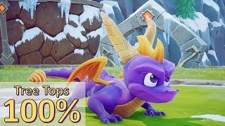 Spyro The Dragon Remastered  Tree Tops 100 Walkthrough [upl. by Eneluj]