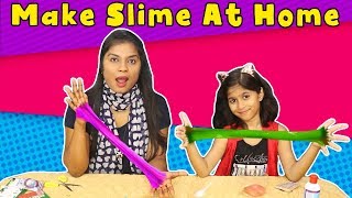 How to Make Easy Slime At Home  Kids Making Slime At Home Only Two Ingredients [upl. by Amimej816]