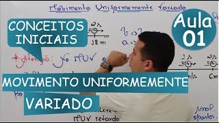 Movimento Uniformemente Variado Teoria e Exemplos [upl. by Enelram504]