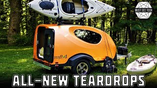 8 New Teardrop Trailers with Lightweight Body Designs and Built in Camping Gear [upl. by Atiuqaj]