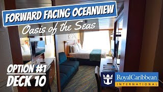 Oasis of the Seas  Forward Facing Oceanview Stateroom Tour amp Review 4K  Royal Caribbean Cruise [upl. by Dorwin490]