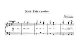 Franz Liszt Pater Noster  from quotHarmonies poétiques et religieusesquot audio  sheet music Thurzó [upl. by Meredithe]