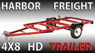 Assembling a HARBOR FREIGHT 4x8 heavy duty Folding trailer [upl. by Renat249]