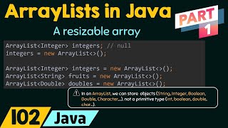 ArrayLists in Java Part 1 [upl. by Elcarim607]