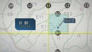 SMCT Determine the Grid Coordinates of a Point on a Military Map [upl. by Lekym841]