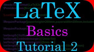 LaTeX Tutorial 2  Basics Book amp Report Writing [upl. by Kerin176]