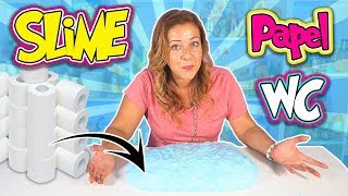 SLIME con PAPEL higiénico  TOILET PAPER SLIME  COMO SE HACE SLIME [upl. by Carbone179]