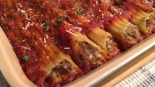 Meat Manicotti Recipe • Delicious Stuffed Pasta 🥰  Episode 69 [upl. by Halimak]