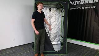 VIVOSUN  4X4 Mylar Hydroponic Grow Tent Setup amp Installation [upl. by Teteak]