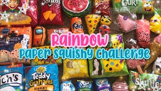 RAINBOW PAPER SQUISHY CHALLENGE  mini update [upl. by Philbrook]