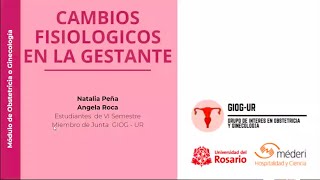 Cambios fisiológicos generales durante la gestación [upl. by Rubbico]